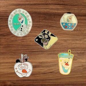 5 Frozen Disney Parks Trading Pins, Plus 2 Bonus Pins